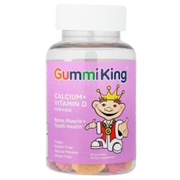GummiKing, 兒童鈣 + 維他命 D，60 粒軟糖