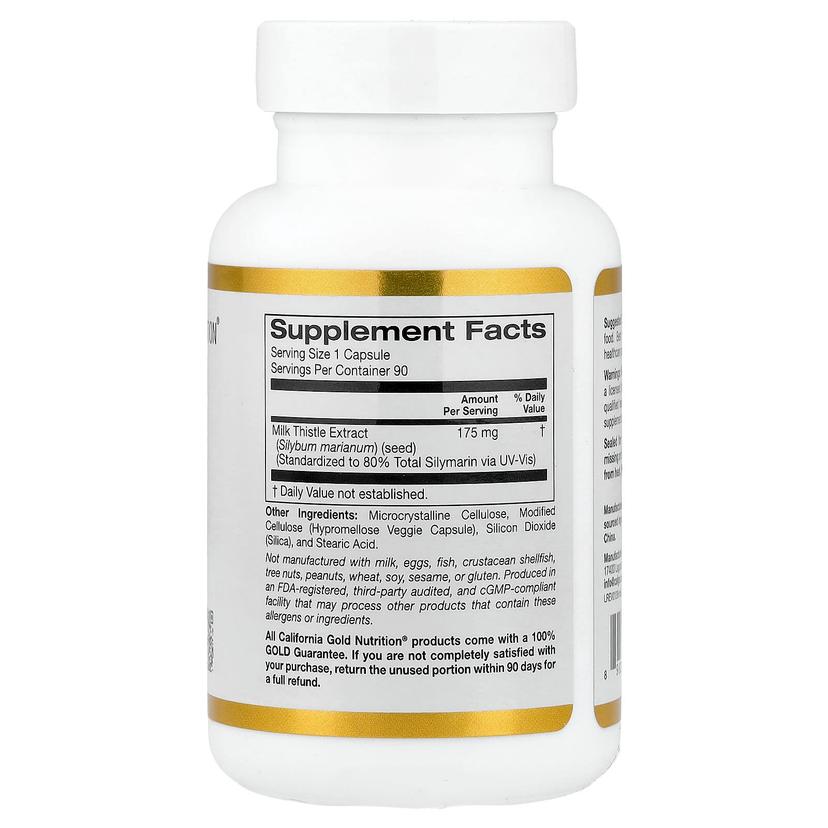 California Gold Nutrition, 水飛薊提取物，175 毫克，90 粒素食膠囊