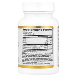 California Gold Nutrition, DHA700 魚油，超濃縮，1,000 毫克，30 粒魚明膠軟凝膠