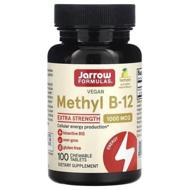 Jarrow Formulas, 甲基 B-12,檸檬味,1,000 微克,100 塊咀嚼錠劑