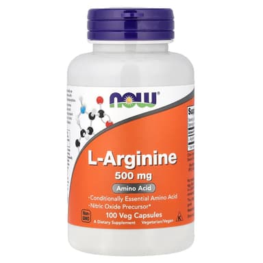 NOW Foods, L-精氨酸，500 毫克，100 粒素食膠囊