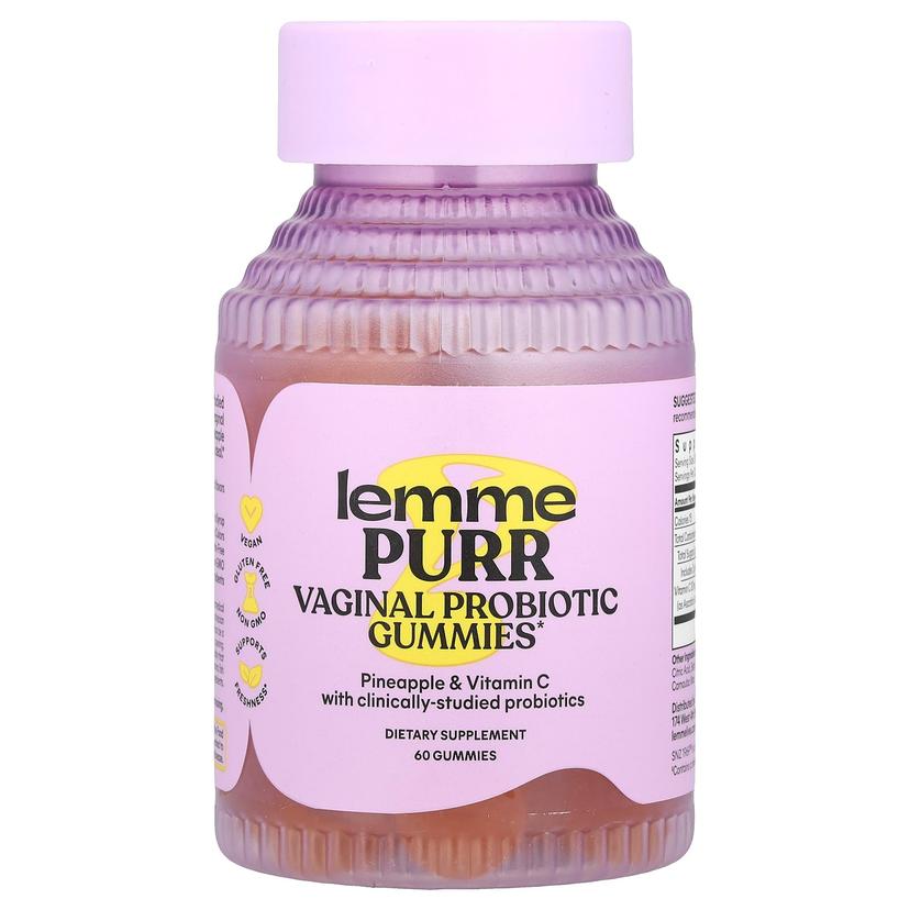 Lemme, Purr，女性私密部位益生菌，鳳梨味，60 粒軟糖