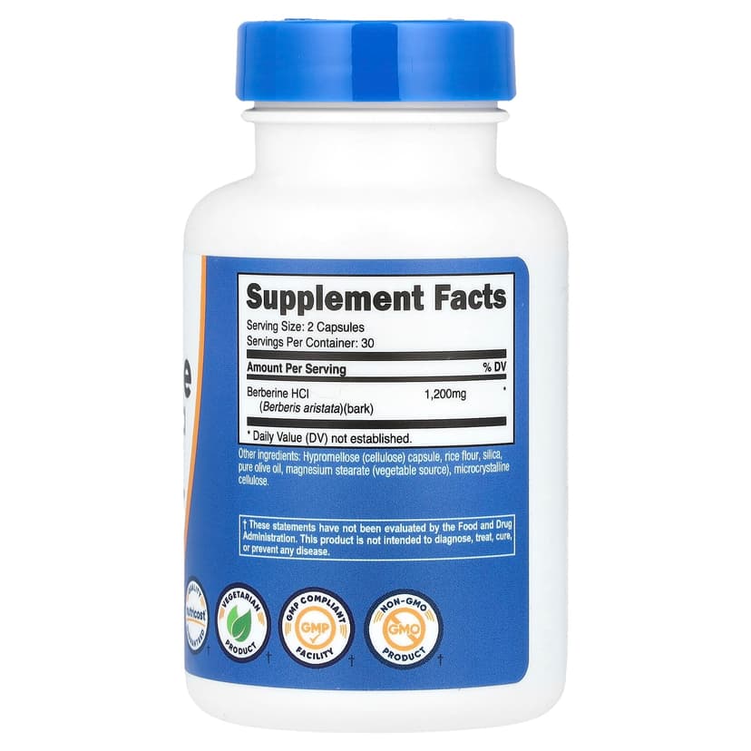 Nutricost, 小檗鹼,1200 毫克,60 粒膠囊(每粒膠囊 600 毫克)