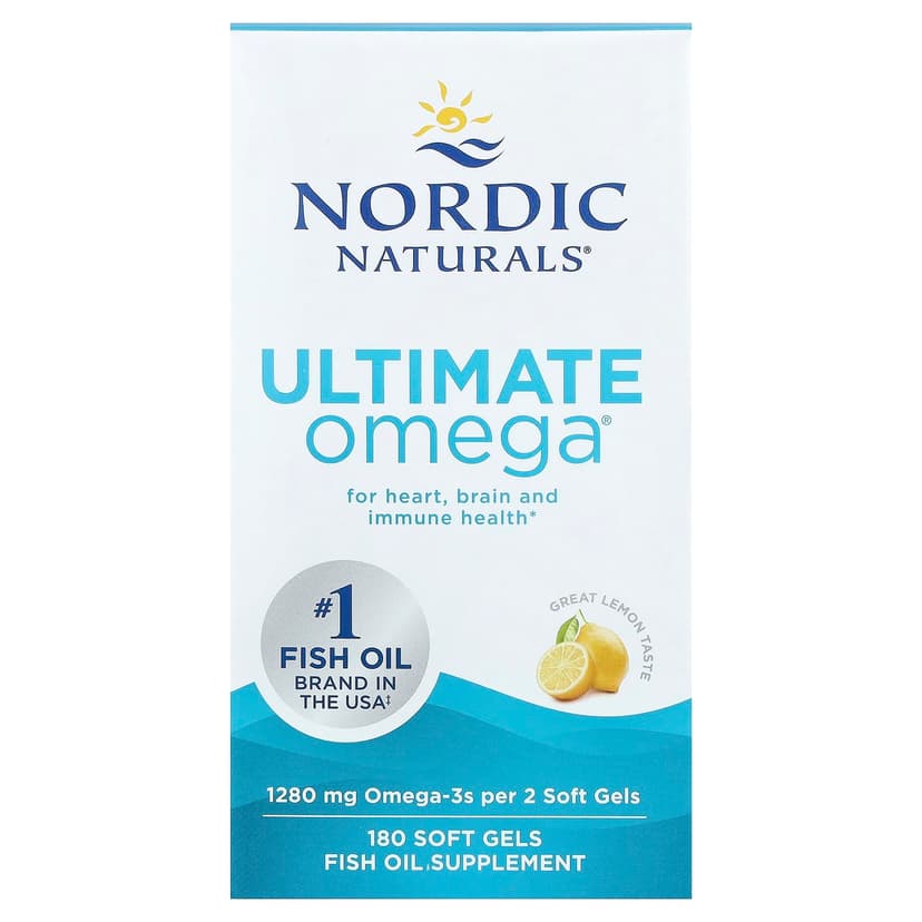 Nordic Naturals, Ultimate Omega®，美味檸檬味，180 粒軟膠囊（每粒軟膠囊 640 毫克）