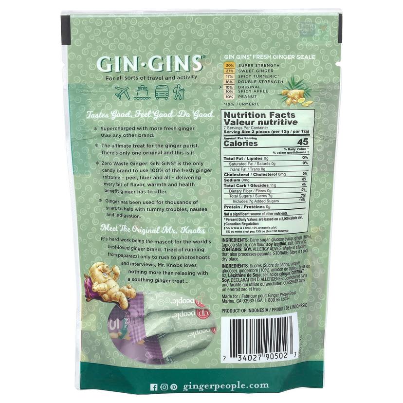 The Ginger People, Gin Gins®，姜咀嚼片，原味，3 盎司（84 克）