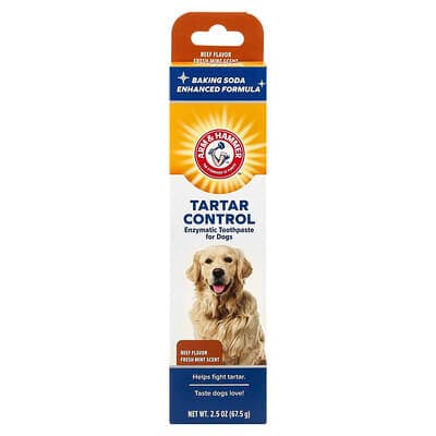 Arm & Hammer, 牙垢控制,狗狗酶牙膏,牛肉味,2.5 盎司(67.5 克)