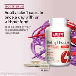 Jarrow Formulas, 全素食甲基葉酸，特強型，400 微克，60 粒素食膠囊