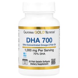 California Gold Nutrition, DHA700 魚油，超濃縮，1,000 毫克，30 粒魚明膠軟凝膠