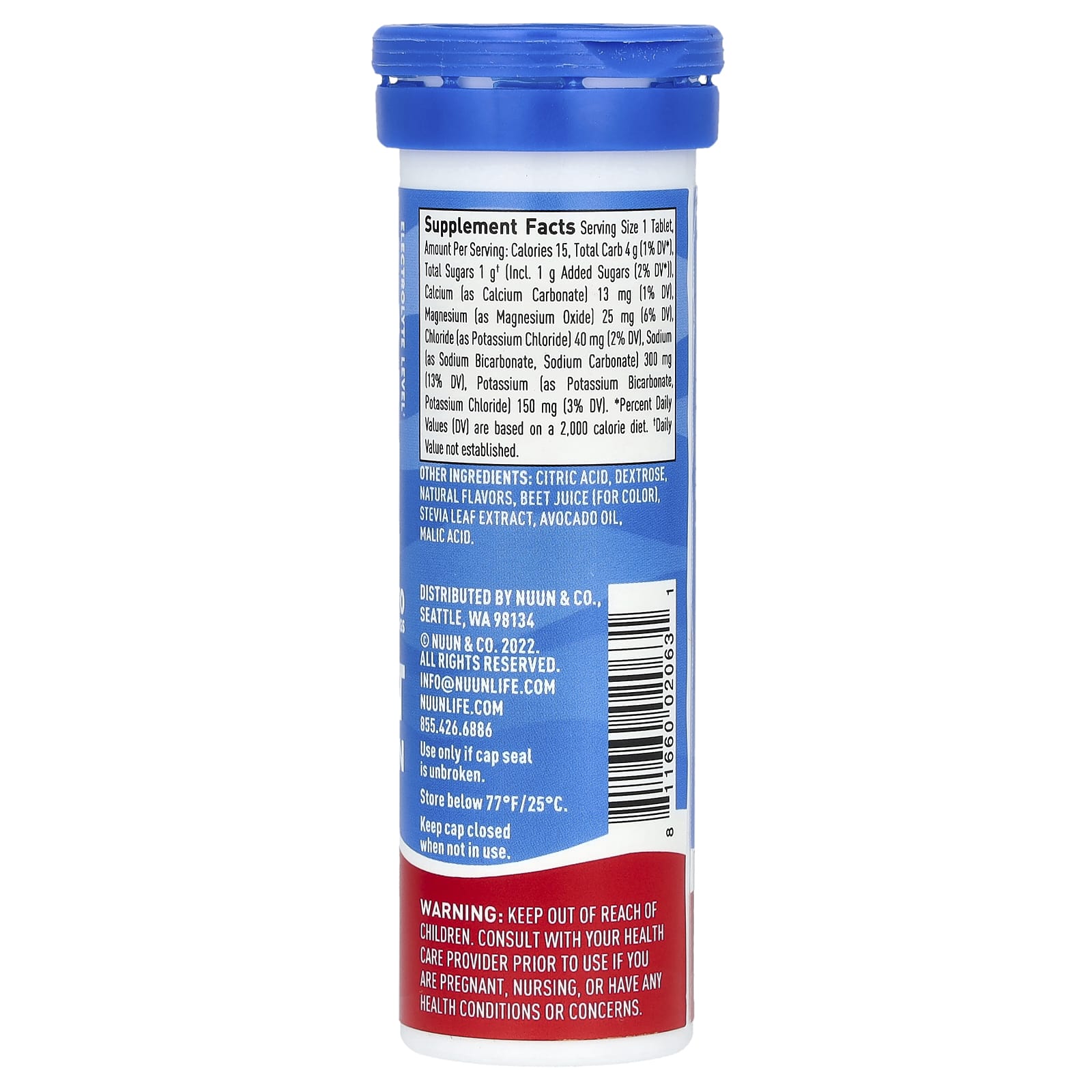 Nuun, 運動補水，泡騰電解質飲品，混合水果味，10 片