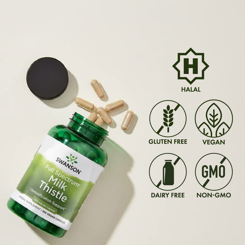 Swanson Vitamins, Full Spectrum® 多面水飛薊全素膠囊,500 毫克,100 粒