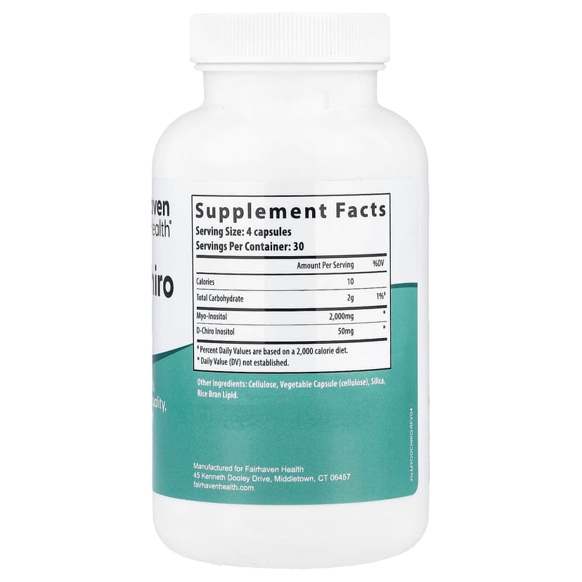 Fairhaven Health, Myo + D-Chiro 肌醇,120 粒膠囊