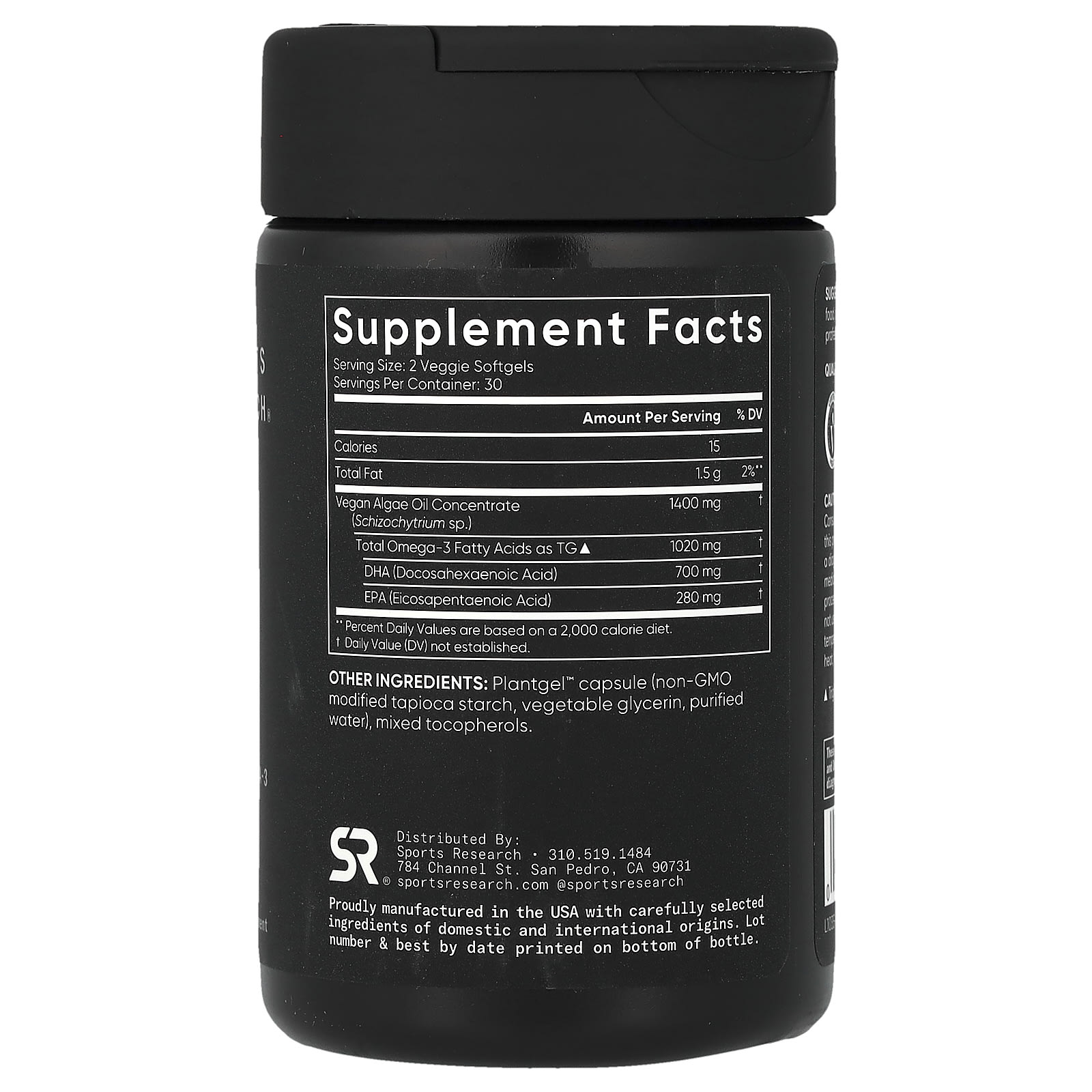 Sports Research, 素食 Omega-3，60 粒軟膠囊