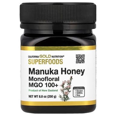 California Gold Nutrition, SuperFood,麥盧卡蜂蜜,單花 MGO 100+,8.8 盎司(250 克)