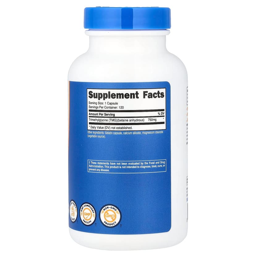 Nutricost, 三甲基甘氨酸(TMG),750 毫克,120 粒膠囊