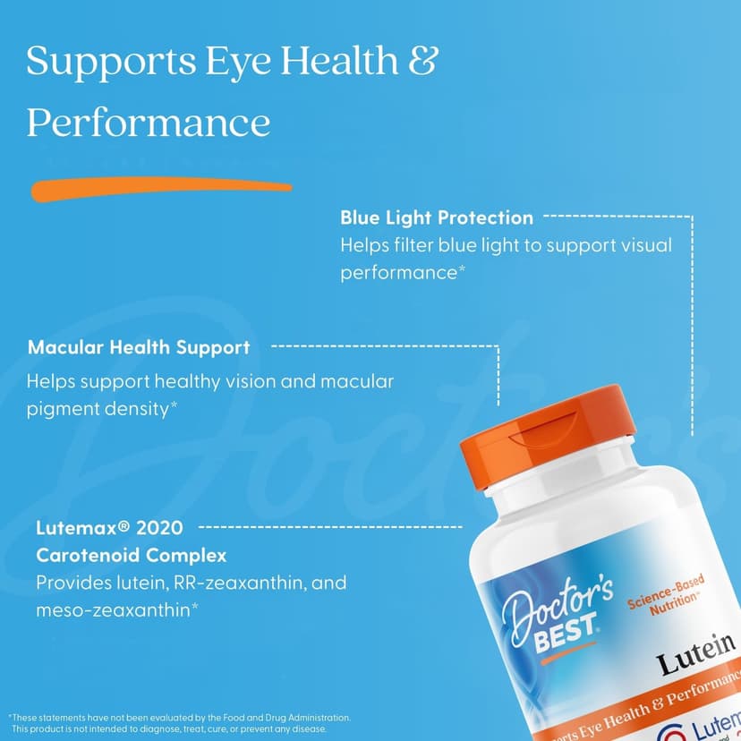 Doctor's Best, 葉黃素,Lutemax 2020,20 毫克,180 粒軟膠囊
