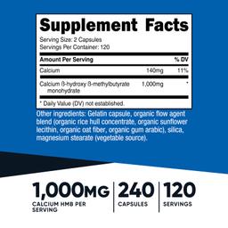 Nutricost, HMB，β-羥基-β-甲基丁酸，240 粒膠囊（每粒 500 毫克）