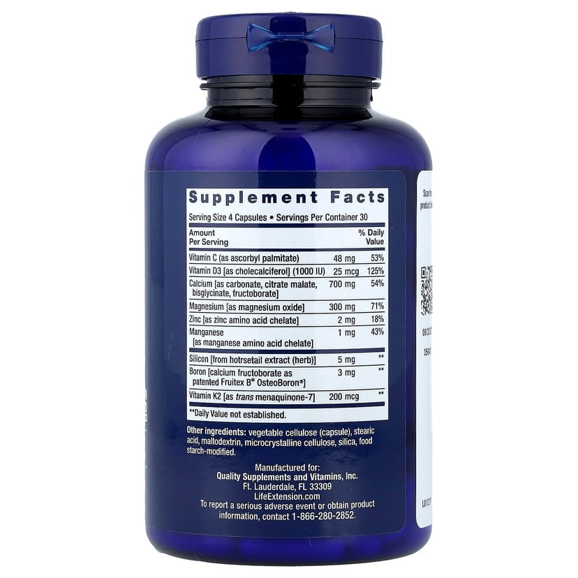 Life Extension, 含維他命 K2 的骨骼修復補充劑,120 粒膠囊