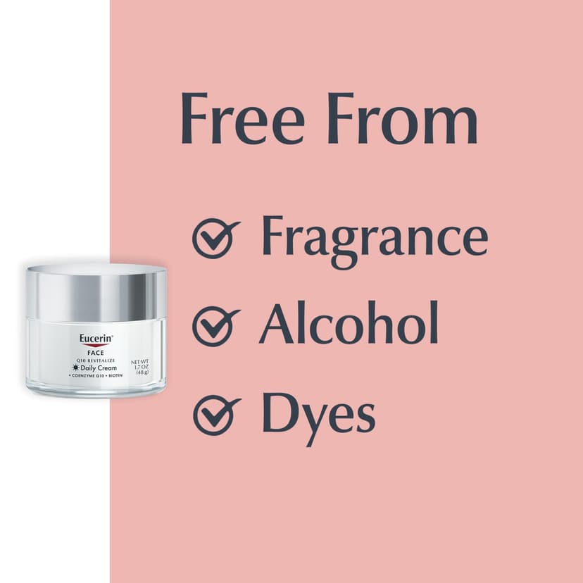 Eucerin, 面部,Q10 煥活日霜,無香,1.7 盎司(48 克)