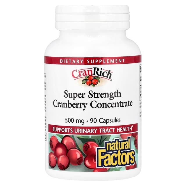 Natural Factors, CranRich® 高濃度蔓越莓,特強型,500 毫克,90 粒膠囊