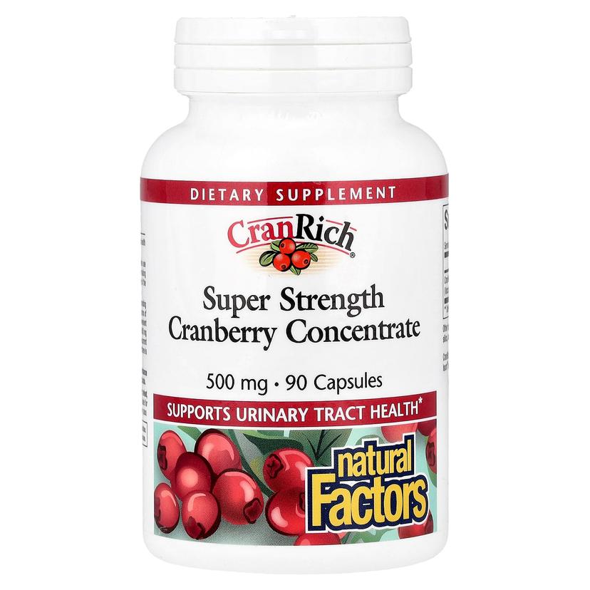 Natural Factors, CranRich® 高濃度蔓越莓,特強型,500 毫克,90 粒膠囊