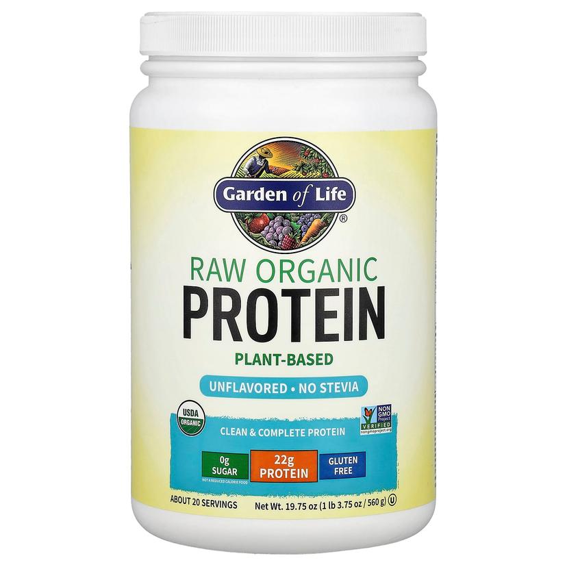 Garden of Life, 未加工有機蛋白質,原味,1 磅 3.75 盎司(560 克)