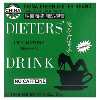 Uncle Lee's Tea, Dieters 全天然草本飲品,無咖啡萃取,30 茶包,2.12 盎司(60 克)