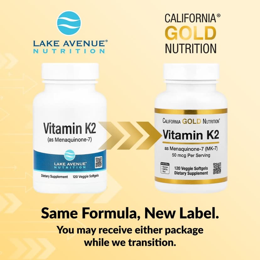 California Gold Nutrition, 維他命 K2(甲萘醌-7),50 微克,120 粒素食軟膠囊
