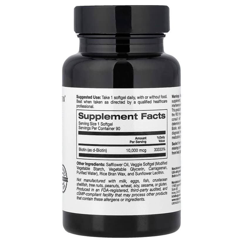 California Gold Nutrition, 生物維他命,10,000 微克,90 粒素食軟凝膠