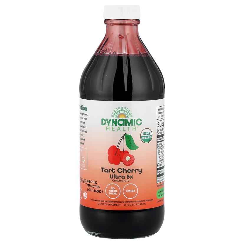 Dynamic Health, Once Daily Tart Cherry, Ultra 5X, 全 Juice Concentrate, 16 fl oz (473 ml)