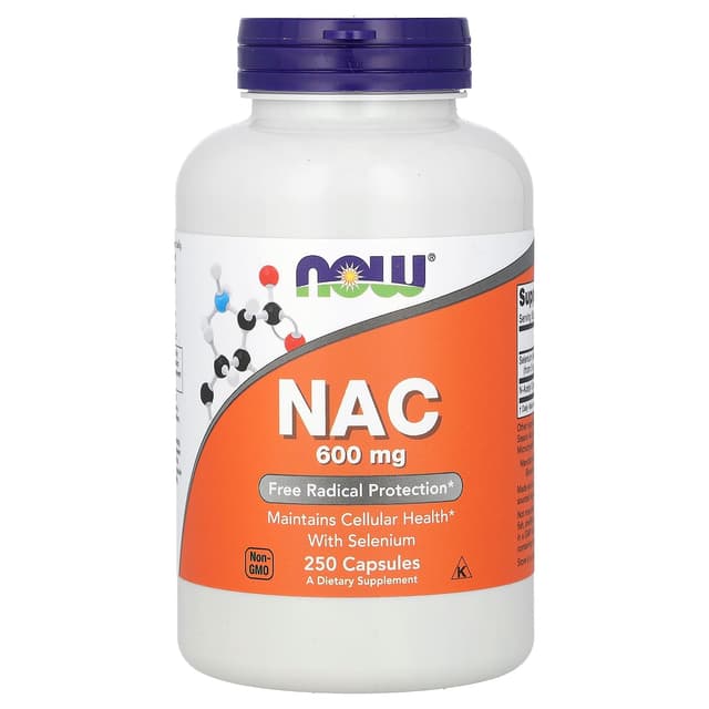 NOW Foods, NAC,600 毫克,250 粒膠囊