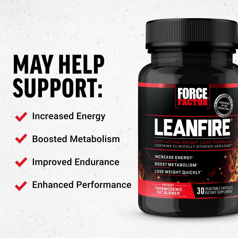 Force Factor, LeanFire®,30 粒素食膠囊