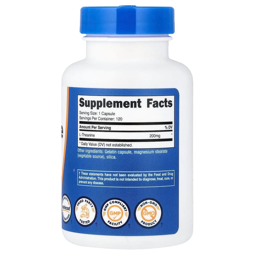 Nutricost, L-茶氨酸,200 毫克,120 粒膠囊