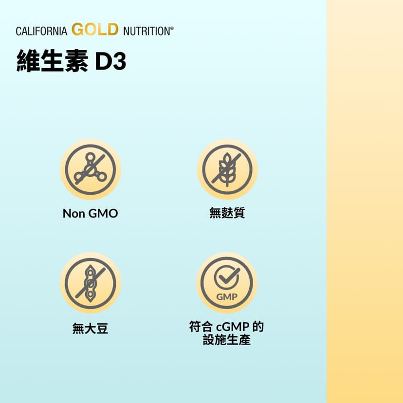 California Gold Nutrition, 維他命 D3,125 微克(5000 國際單位),360 粒魚明膠軟膠囊