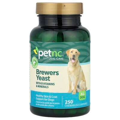 petnc NATURAL CARE, 釀酒酵母,適合各類狗狗,250 片咀嚼片
