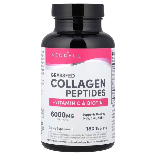 NeoCell, 超級膠原蛋白 + 維他命 C 和生物維他命,180 片