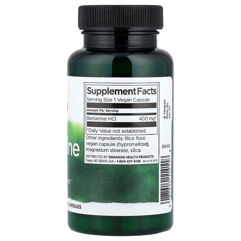 Swanson Vitamins, 小檗鹼,400 毫克,60 粒全素食膠囊