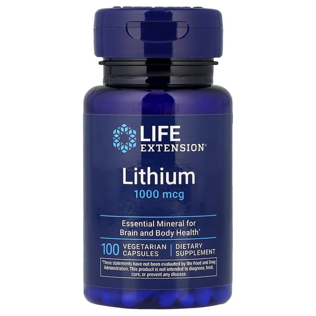 Life Extension, 鋰,1,000 微克,100 粒素食膠囊