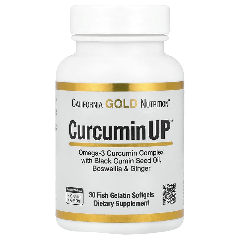 California Gold Nutrition, CurcuminUP™ 魚明膠軟膠囊,含 Omega-3 姜黃素複合物、黑種草籽油、乳香和生姜,30 粒