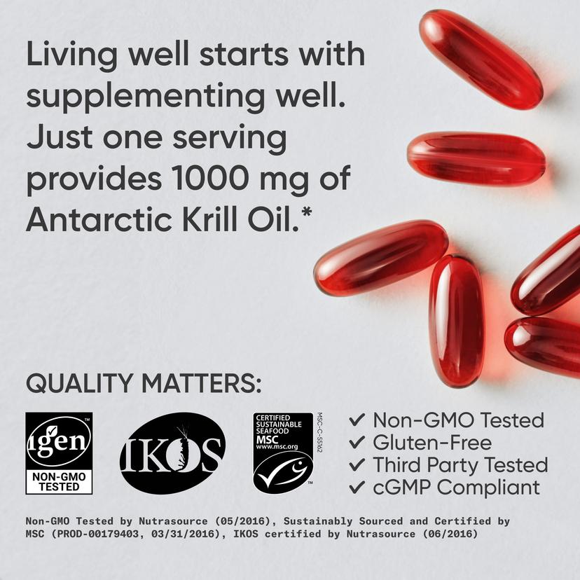 Sports Research, Omega-3 磷蝦油,雙倍功效,1,000 毫克,60 粒軟凝膠