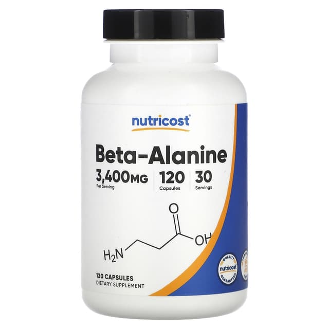 Nutricost, β-丙氨酸,3400 毫克,120 粒膠囊(每粒膠囊 850 毫克)