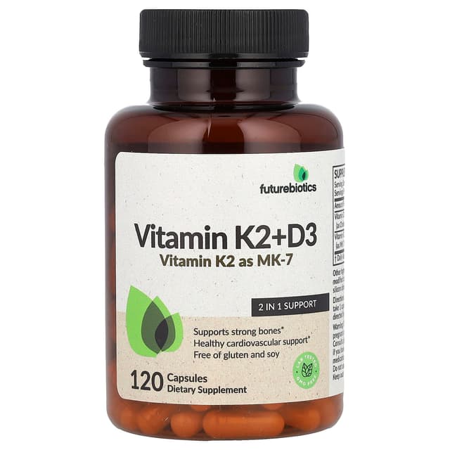 Futurebiotics, 維他命 K2 + D3,120 粒膠囊