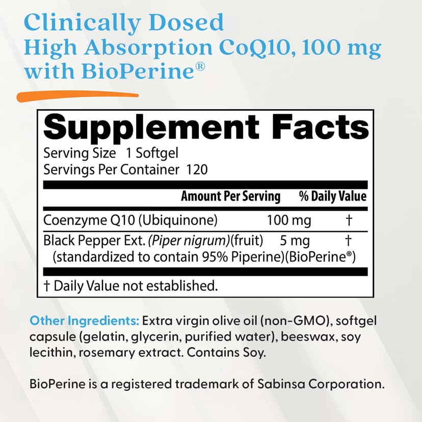 Doctor's Best, 高吸收輔酶 Q10,100 毫克,120 粒軟膠囊