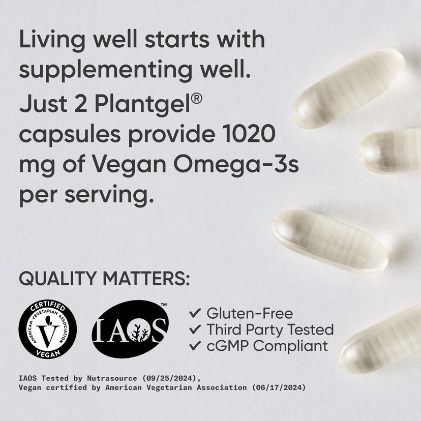 Sports Research, 素食 Omega-3,60 粒軟膠囊