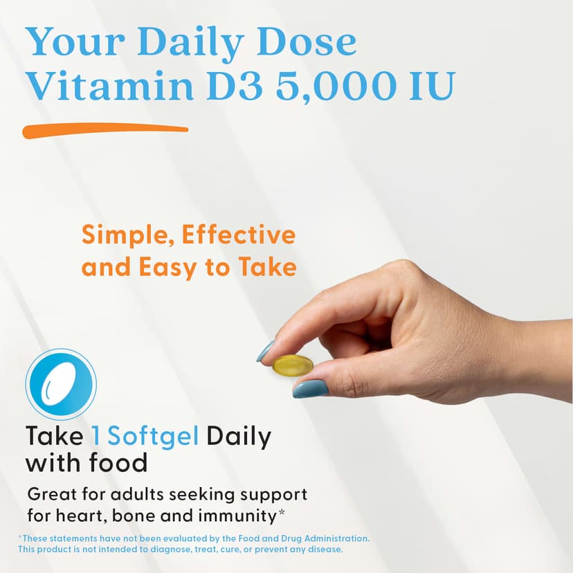 Doctor's Best, 維他命 D3 軟膠囊,125 微克 (5,000 IU),180 粒裝