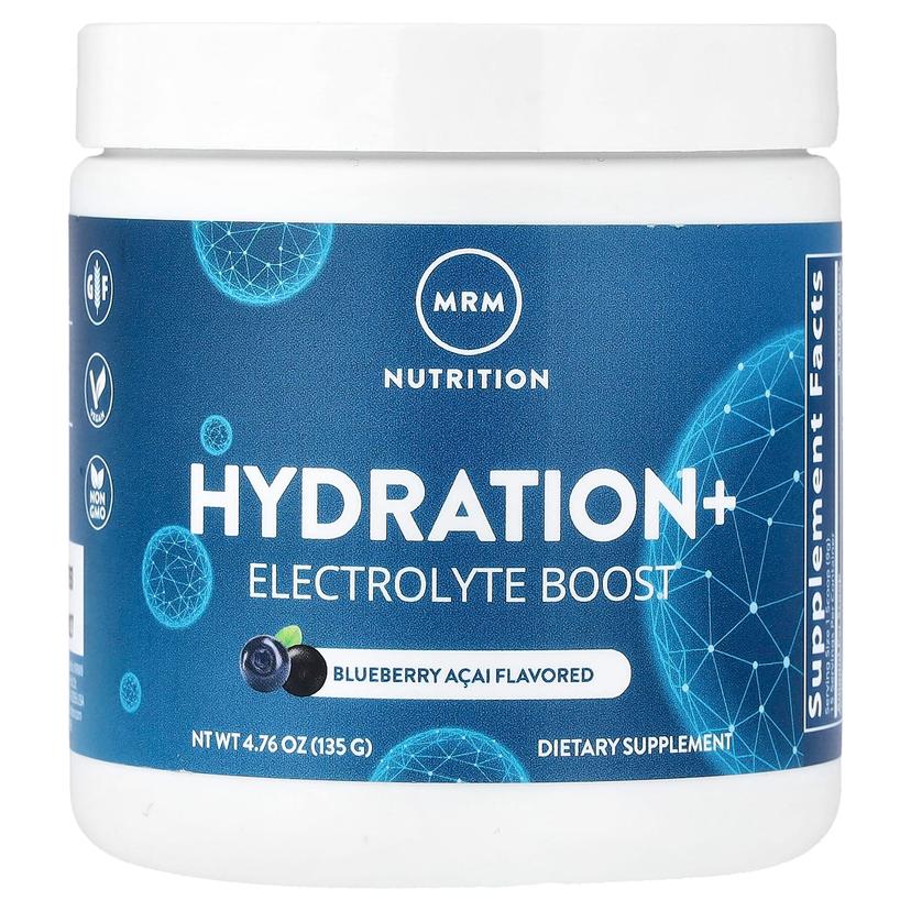 MRM Nutrition, Hydration+Electrolyte Boost,藍莓巴西莓,4.76 盎司(135 克)