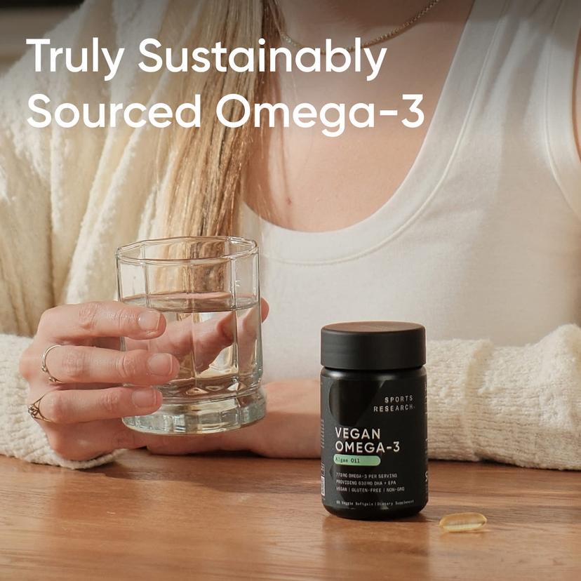 Sports Research, 素食 Omega-3,60 粒軟膠囊