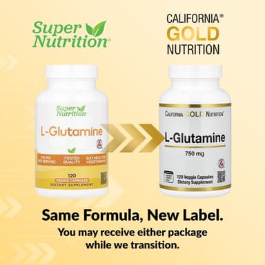 California Gold Nutrition, L-谷氨醯胺,750 毫克,120 粒素食膠囊