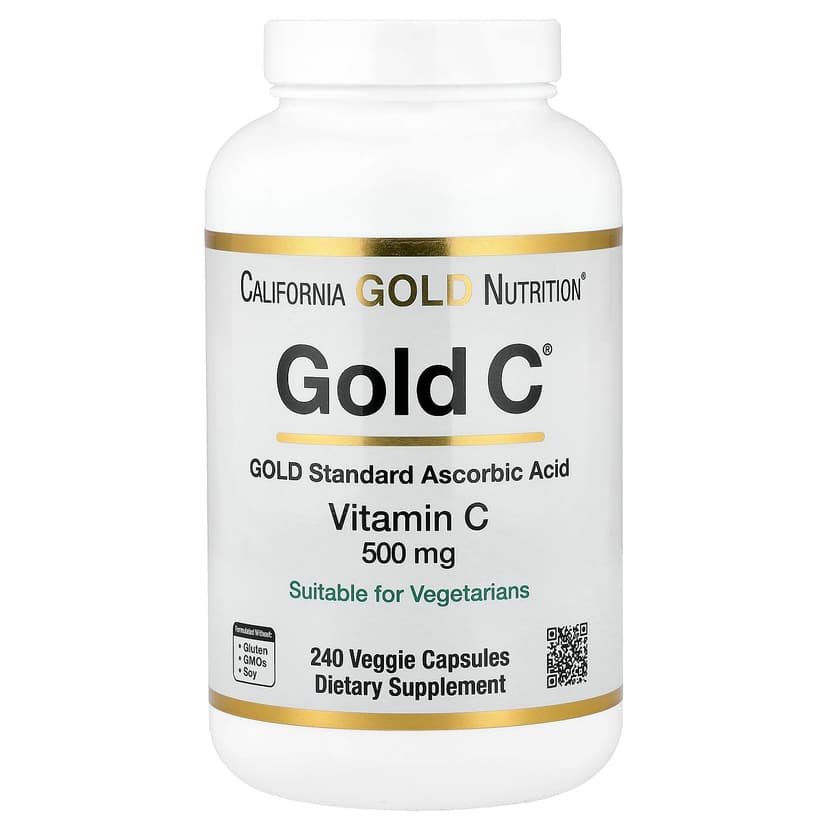 California Gold Nutrition, Gold C®,USP 級維他命 C,500 毫克,240 粒素食膠囊