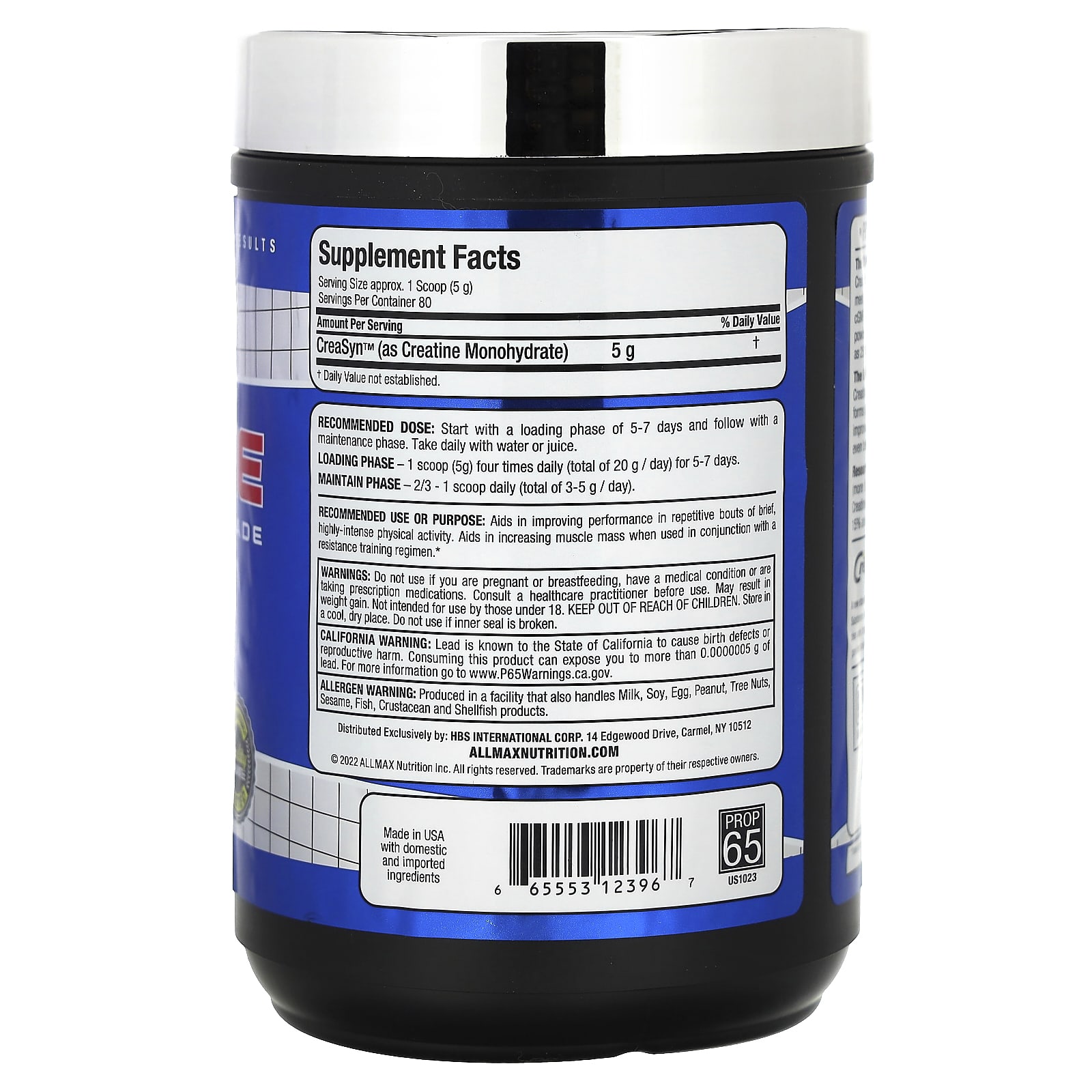 ALLMAX, 方劑品級肌酸,無香,14.11 盎司(400 克)