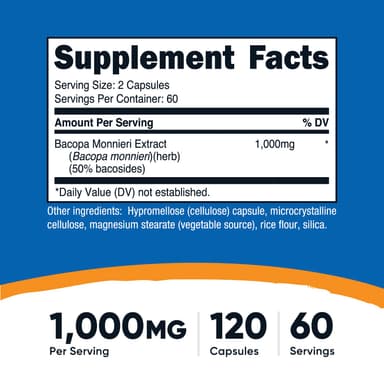 Nutricost, 假馬齒莧,1000 毫克,120 粒膠囊(每粒膠囊 500 毫克)